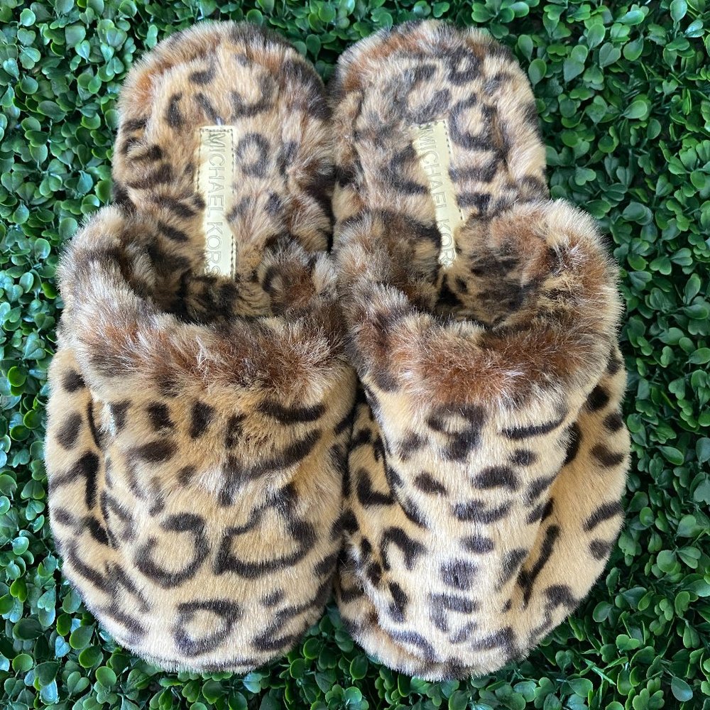 MK Michael Kors Cougar Faux Fur Slippers